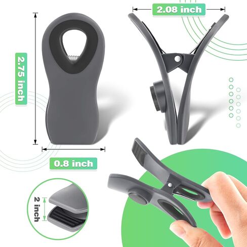 VNDUEEY 12 Pack Chip Clips Bag Clips, Magnetic Clips, Clips for Food Packages, Snack Bag Clips for Food Storage, Fridge Magnet Clips, Food Sealing Clips, Colorful in Kuwait