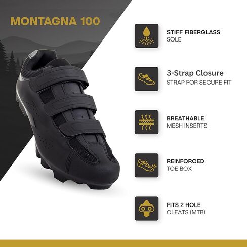 Tommaso Montagna Elite Mens Mountain Bike Shoes Men Indoor Cycling Shoe Gravel SPD Shoes Compatible with SPD Cleats MTB Shoes for Men, SPD Cycling Shoes for Men Cycling Bike XC Shoes No Cleat - 42 in Kuwait