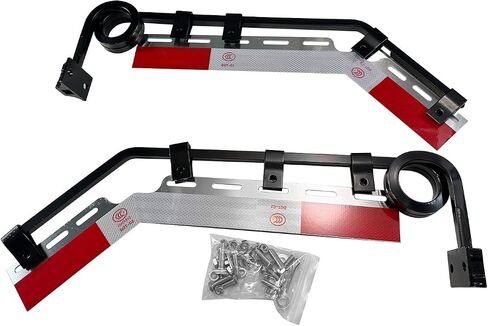 Angled Mud Flap Hangers 2 coils Damping Spring with Aluminum Mud Flap Reflector Fender Reflective Tape for Heavy Duty Semi Trucks Trailers in Saudi Arabia