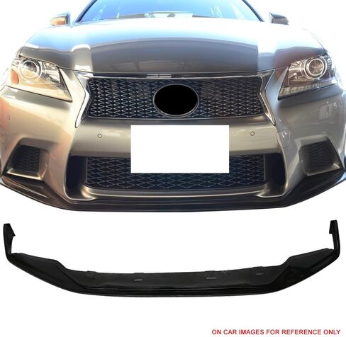 Front Bumper Lip Compatible with 2013-2015 Lexus GS350 GS450h F Sport Model, Black PU Front Lip Finisher Under Chin Spoiler Add On by IKON MOTORSPORTS, 2014 in Saudi Arabia