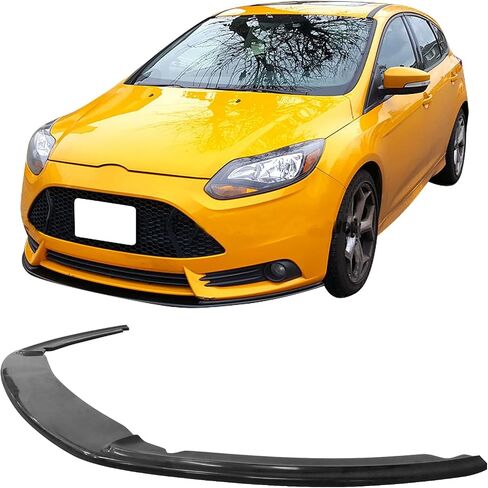 IKON MOTORSPORTS الشفة الأمامية الممتصة للصدمات، متوافقة مع 2013-2014 Ford Focus ST، نمط فاصل غير مطلي باللون الأسود من البولي يوريثان من البولي يوريثين، حاجز حماية للذقن in Saudi Arabia