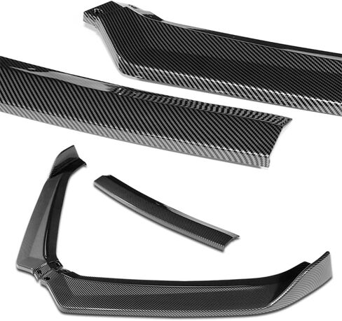 Q1-TECH, 9-Piece Front Bumper Lip & Side Skirt Extensions Diffuser Compatible with 2011 2012 2013 Hyundai Elantra Sedan Only, Front Lip Spoiler Air Chin Splitter ABS (Painted Carbon) in Saudi Arabia