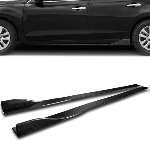Q1-TECH, 9-Piece Front Bumper Lip & Side Skirt Extensions Diffuser Compatible with 2011 2012 2013 Hyundai Elantra Sedan Only, Front Lip Spoiler Air Chin Splitter ABS (Painted Carbon) in Saudi Arabia
