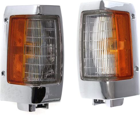 مجموعة مصابيح زاوية Garage-Pro متوافقة مع Nissan D21 1990-1994، بيك اب 1995-1997 للسائق والهالوجين الجانبي للركاب، مع لمبة (مصابيح) in Saudi Arabia