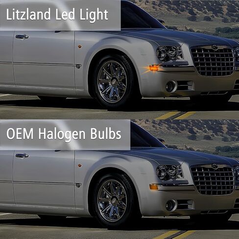 litzland LED Side Marker Lights Compatible With Chrysler 300/300C 2005-2014 Front Bumper Side Marker Turn Signal Lamps Clear Lens in Kuwait