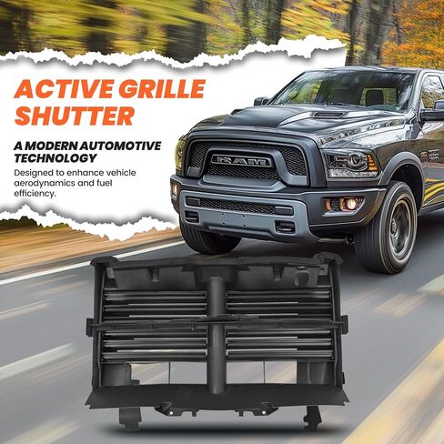 HECASA Active Grille Shutter Assembly w/o Actuator Compatible with 2013-2018 Ram 1500 2019-2024 Ram 1500 Classic Replacement for CH1206110 68302660AA 68302660AB Radiator Shutter in Saudi Arabia
