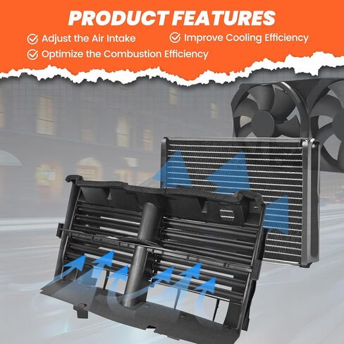 HECASA Active Grille Shutter Assembly w/o Actuator Compatible with 2013-2018 Ram 1500 2019-2024 Ram 1500 Classic Replacement for CH1206110 68302660AA 68302660AB Radiator Shutter in Saudi Arabia