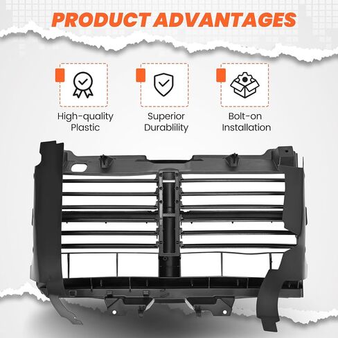 HECASA Active Grille Shutter Assembly w/o Actuator Compatible with 2013-2018 Ram 1500 2019-2024 Ram 1500 Classic Replacement for CH1206110 68302660AA 68302660AB Radiator Shutter in Saudi Arabia