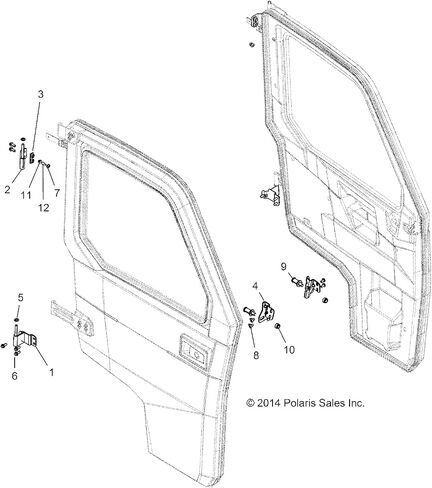 Polaris Off Road Striker Bracket, Right, Matte Black, Genuine OEM Part 5256944-458, Qty 1 in Saudi Arabia