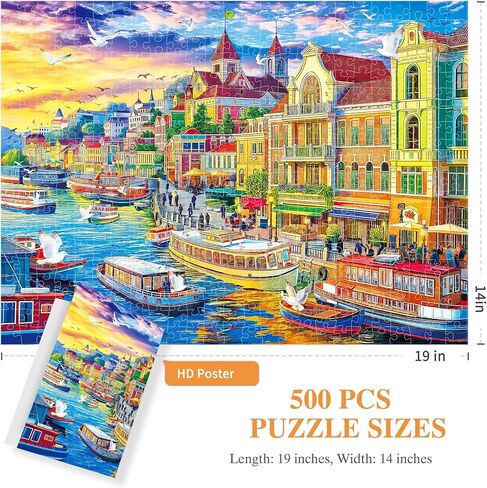 ALL4JIG Dog Themed Coolest Fun Jigsaw Puzzles for Adults and Kids, 1000 Pieces, Christmas Secret Santa Gift, White Elephant Gifts for Dog Lovers, Number Partitioned for Easy Solving in Kuwait