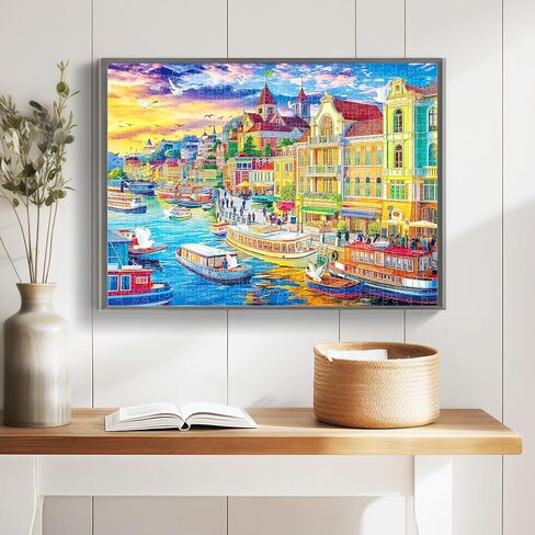 ALL4JIG Dog Themed Coolest Fun Jigsaw Puzzles for Adults and Kids, 1000 Pieces, Christmas Secret Santa Gift, White Elephant Gifts for Dog Lovers, Number Partitioned for Easy Solving in Kuwait