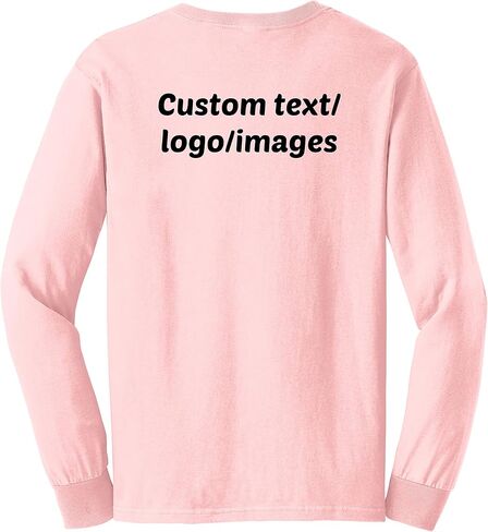 INK STITCH Unisex Ultra Cotton Custom Design Your Own Long Sleeve T-Shirt (Multi Colors) in Saudi Arabia