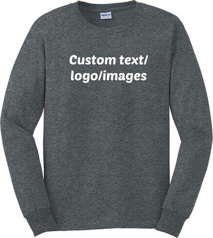 INK STITCH Unisex Ultra Cotton Custom Design Your Own Long Sleeve T-Shirt (Multi Colors) in Saudi Arabia