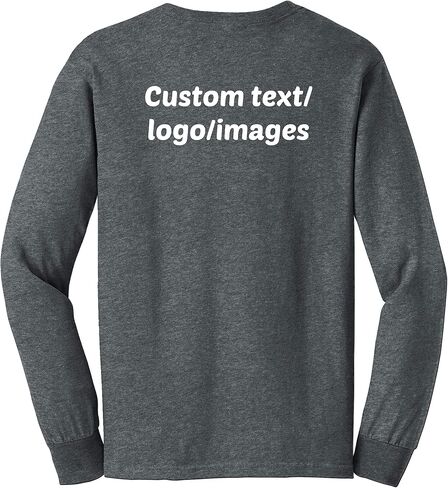 INK STITCH Unisex Ultra Cotton Custom Design Your Own Long Sleeve T-Shirt (Multi Colors) in Saudi Arabia