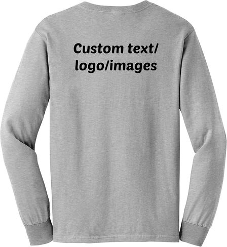 INK STITCH Unisex Ultra Cotton Custom Design Your Own Long Sleeve T-Shirt (Multi Colors) in Saudi Arabia