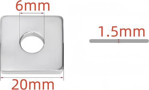 NACX Square Washer M3 x 10mm x 10mm x 1mm Square Plate Washers, 304 Stainless Steel, 120Pcs in Kuwait