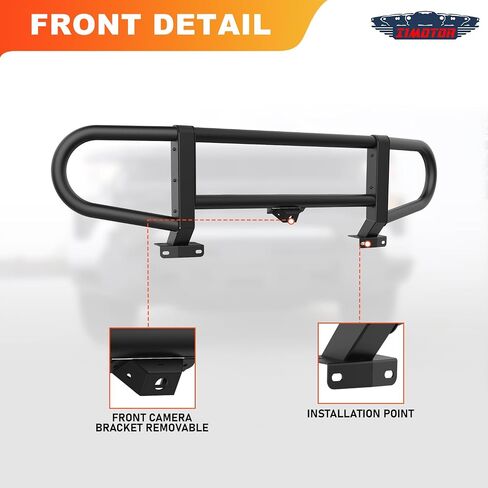 Bull Bar for 2021-2025 Ford Bronco (Not for Bronco Sport), Front Bull Bar with 22-Inch LED Light Brackets, Front View Camera Brackets, Black Textured Finish (3D) in Kuwait