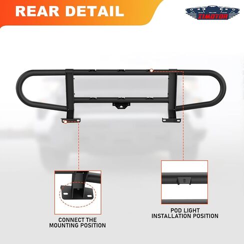 Bull Bar for 2021-2025 Ford Bronco (Not for Bronco Sport), Front Bull Bar with 22-Inch LED Light Brackets, Front View Camera Brackets, Black Textured Finish (3D) in Kuwait