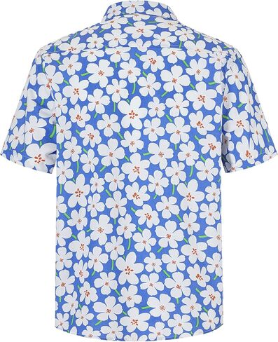 Men's Casual Floral Short Sleeve Shirt in Saudi Arabia