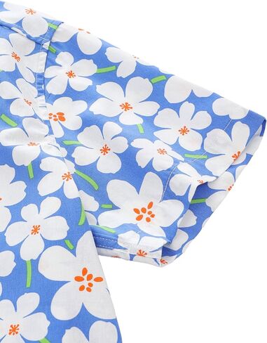 Men's Casual Floral Short Sleeve Shirt in Saudi Arabia