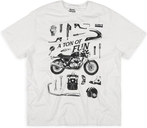 Royal Enfield Continental GT Men's T-Shirts 100% Cotton Half Sleeves Tee Round Neck Casual Summer Shirts for Men in Saudi Arabia
