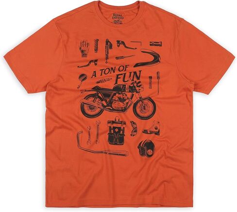Royal Enfield Continental GT Men's T-Shirts 100% Cotton Half Sleeves Tee Round Neck Casual Summer Shirts for Men in Saudi Arabia