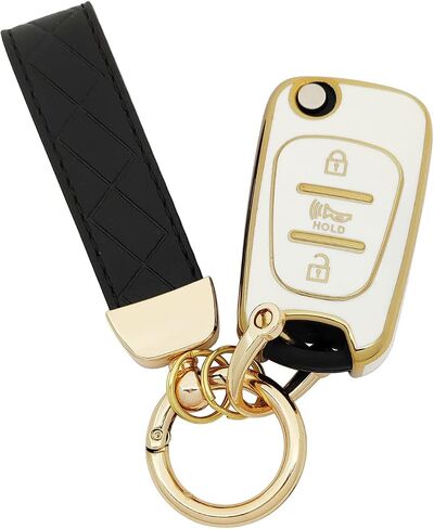 حافظة غطاء حماية للمفتاح من مادة TPU متوافقة مع 2010-2014 Kia ​​Soul Rio Sorento Forte Optima Carens Picanto Flip Remote Key Fob (أسود) in Saudi Arabia