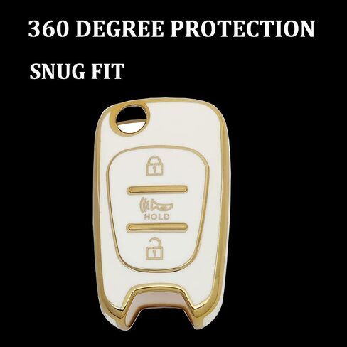 حافظة غطاء حماية للمفتاح من مادة TPU متوافقة مع 2010-2014 Kia ​​Soul Rio Sorento Forte Optima Carens Picanto Flip Remote Key Fob (أسود) in Saudi Arabia