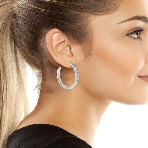 Steve Madden Women's Woven Large Hoop Earrings in Saudi Arabia