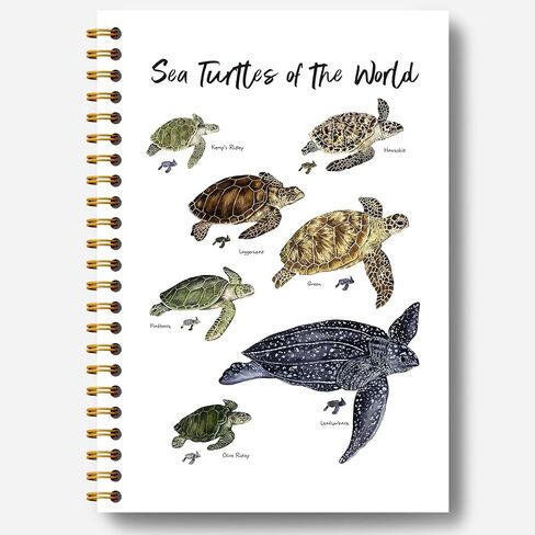 Whale Notebook - Ocean Notebook, Ocean Journal, Whale Gifts, Whale Gifts for Women, Marine Biology Gifts, Whales of the World Spiral Notebook 5.5x8.3 Inch in Kuwait