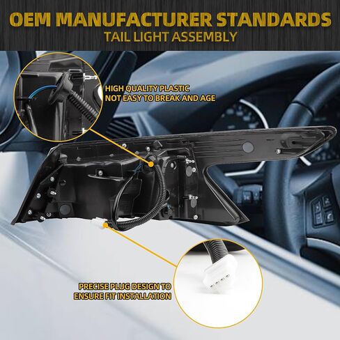 مصباح خلفي LED من Dasbecan متوافق مع 2019-2023 Nissan Maxima الضوء الخلفي للمصباح الخلفي للسائق الأيسر استبدال #265559DJ0A NI2804119 in Saudi Arabia