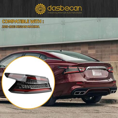 مصباح خلفي LED من Dasbecan متوافق مع 2019-2023 Nissan Maxima الضوء الخلفي للمصباح الخلفي للسائق الأيسر استبدال #265559DJ0A NI2804119 in Saudi Arabia