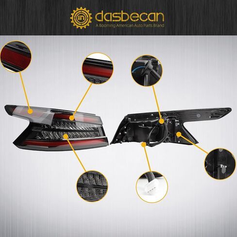 مصباح خلفي LED من Dasbecan متوافق مع 2019-2023 Nissan Maxima الضوء الخلفي للمصباح الخلفي للسائق الأيسر استبدال #265559DJ0A NI2804119 in Saudi Arabia