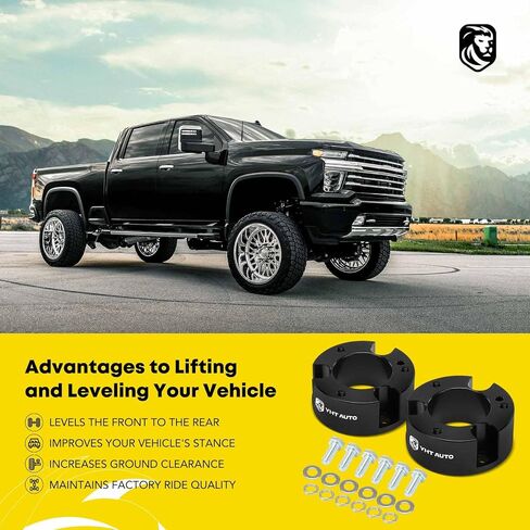 YHTAUTO 3 Inch Front Leveling Lift Kit Compatible with 2019-2023 Ford Ranger, 4WD/RWD, Aluminum Strut Spacers Suspension Leveling Kit w/Hardware Kit Set of 2 in Saudi Arabia