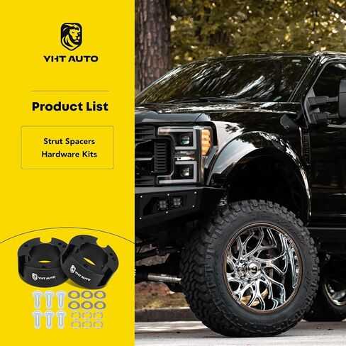 YHTAUTO 3 Inch Front Leveling Lift Kit Compatible with 2019-2023 Ford Ranger, 4WD/RWD, Aluminum Strut Spacers Suspension Leveling Kit w/Hardware Kit Set of 2 in Saudi Arabia