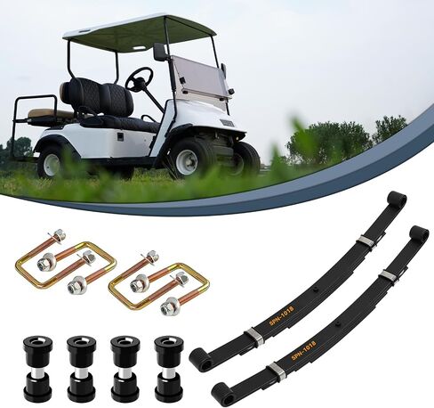Golf Cart Heavy Duty 4-Leaf 4-Leaf Spring Kit لـ Club Car DS 1981-Up-Up Gas & Electric Models ، مع الأكمام من البطانات ومجموعة UM Bolt ، استبدال OEM 1011149 1012618 1014675 102006501 in Kuwait