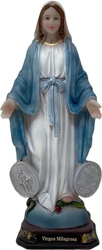 Mi Santuario Statue of Miraculous Virgin, made of resin. 8 inch Tall in Saudi Arabia