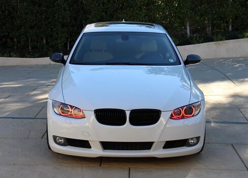 iJDMTOY DTM Style Horseshoe RGB Multi-Color LED Angel Eyes Halo Rings w/Adjustable Setting Compatible with BMW 1 2 3 4 5 Series Retrofit in Saudi Arabia