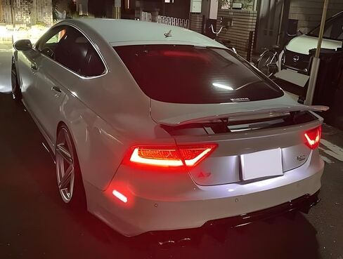 iJDMTOY Dark Smoked Lens Amber/Red Full LED Side Marker Light Kit Compatible With 2012-2018 Audi A7 S7 RS7, Powered by Total 120-SMD LED, Replace OEM Sidemarker Lamps in Saudi Arabia
