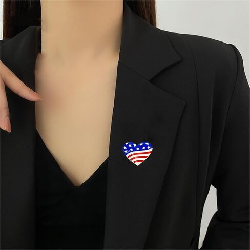 USA Flag Brooch Pin Souvenir for United States of 2024 Presidential Veteran's Day Pin Patriotic Accessories Independence Day Decor Gifts for Sister in Saudi Arabia