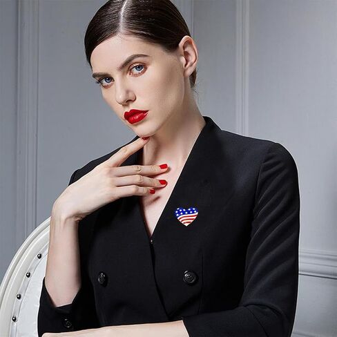 USA Flag Brooch Pin Souvenir for United States of 2024 Presidential Veteran's Day Pin Patriotic Accessories Independence Day Decor Gifts for Sister in Saudi Arabia