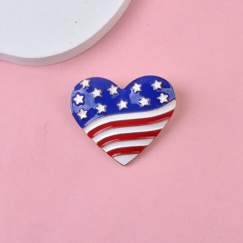 USA Flag Brooch Pin Souvenir for United States of 2024 Presidential Veteran's Day Pin Patriotic Accessories Independence Day Decor Gifts for Sister in Saudi Arabia