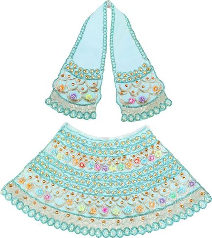 Decorative Laxmi Durga Devi MATA Dress poshak vastra Indian Traditional Cloth lehanga Chunari Pooja Item for Idol Statue for Indian Traditional Navratri Festival Temple(Size:-6")(Purple) in Saudi Arabia