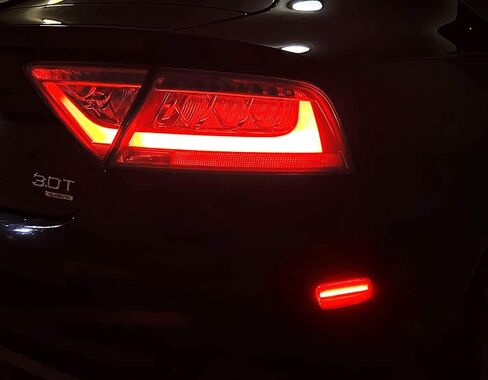 iJDMTOY Dark Smoked Lens Amber/Red Full LED Side Marker Light Kit Compatible With 2012-2018 Audi A7 S7 RS7, Powered by Total 120-SMD LED, Replace OEM Sidemarker Lamps in Saudi Arabia
