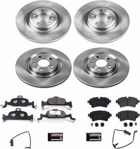 Power Stop KOE7531 مجموعة فرامل بديلة أمامية وخلفية متخصصة - دوارات فرامل OE ووسادات فرامل سيراميك لـ 2017-2020 Allroad | 2017-2020 أودي A4 كواترو | 2018-2020 A5 كواترو A5 سبورتباك in Saudi Arabia