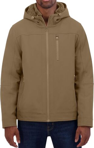 Nautica Men's Sherpa Lined Softshell Jacket – Full Zip, Adjustable Hood, Wind Resistant in Saudi Arabia