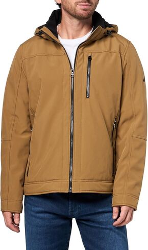 Nautica Men's Sherpa Lined Softshell Jacket – Full Zip, Adjustable Hood, Wind Resistant in Saudi Arabia