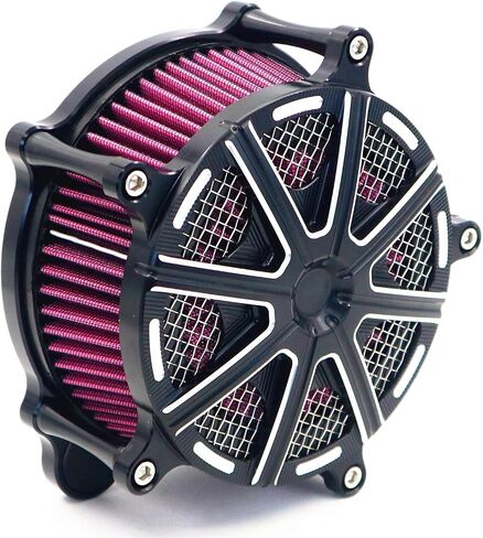 Air Cleaner Intake Filter System Kit Black For Harley Touring Dyna FXR Road King Street Glide Road Glide(Black) in Kuwait