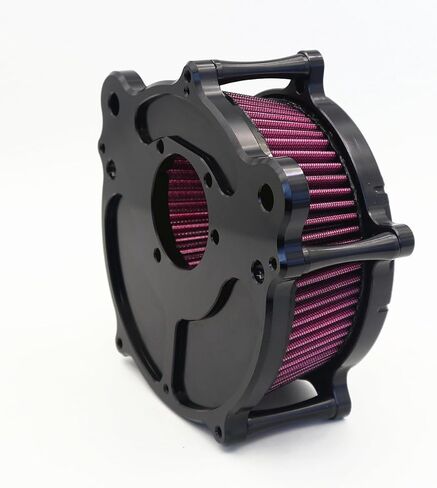 Air Cleaner Intake Filter System Kit Black For Harley Touring Dyna FXR Road King Street Glide Road Glide(Black) in Kuwait