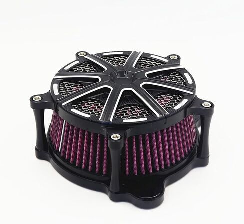 Air Cleaner Intake Filter System Kit Black For Harley Touring Dyna FXR Road King Street Glide Road Glide(Black) in Kuwait